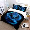 Fiery Azure Dragon's Grace. Bedding Sets Duvet Covers Pillowcases(1* Duvet Cover 2* Pillowcases Without Duvet Insert)
