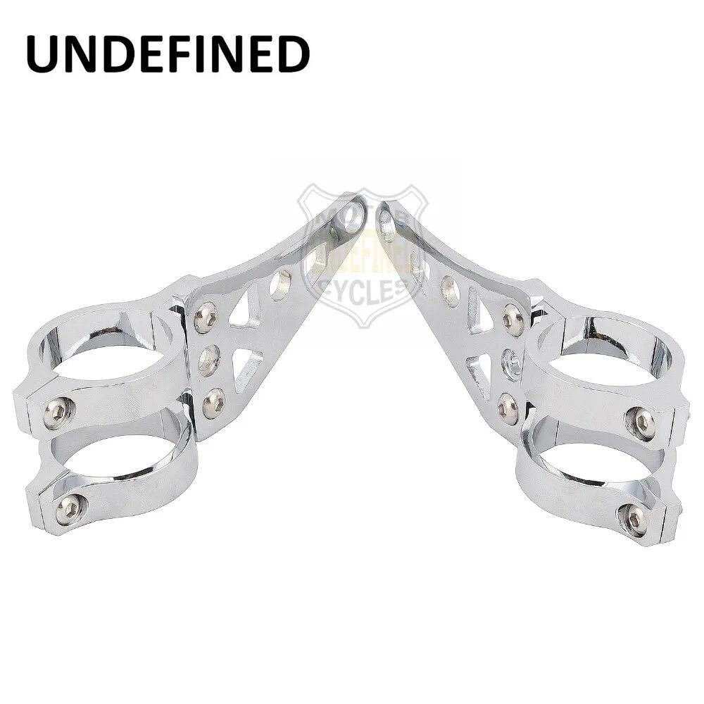 Chrome Motorcycle Headlight Bracket 39mm Front Fork Tube Mount Clamps For Harley Honda Suzuki Sportster XL 883 1200 Universal