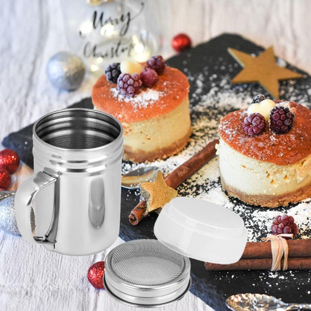 With Handle Powdered Sugar Shake Duster Stainless Steel Cinnamon Shake Sifter Flour Sifter Soda