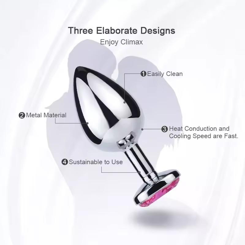 Stainless Cat Face Jewel Base Anal Plug Holle Kitty Cat Butt Plug Metal Prostate Massager Anus Stimulator Dildos Adult Sex Toys