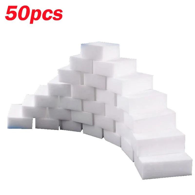 

50pcs/Lot Magic Sponge Eraser White Melamine Sponge for Dishwashing Kitchen Bathroom Office Cleaner Cleaning Tools 100*60*20mm