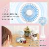 STORM MONSTER S Mini Tabletop Handheld USB with Smartphone Stand Fan, Fan, Fan, Rechargeable, Freestanding, (BABY PINK)