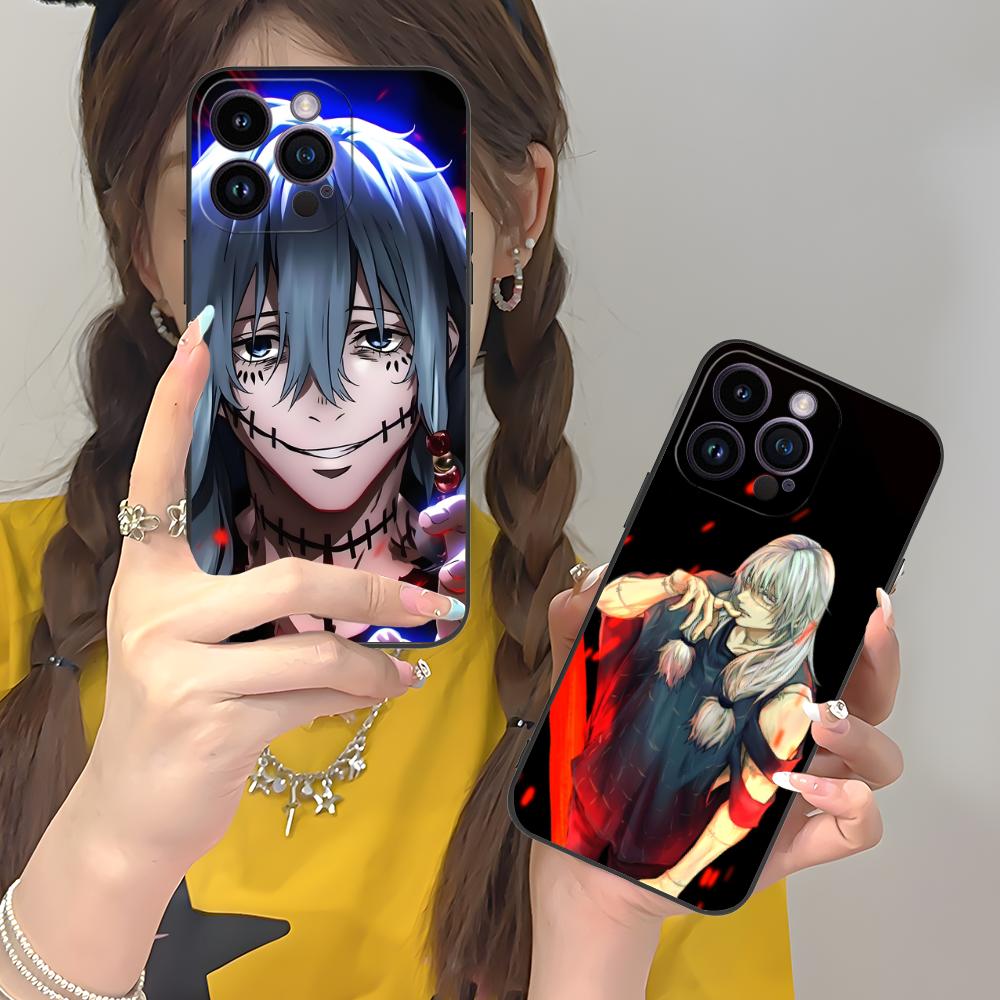 JJK Mahito Phone Case for iPhone 17 16 15 14 13 12 11 X XR XS 8 7 Air Pro Max Plus Mini Soft TPU Shockproof Cover