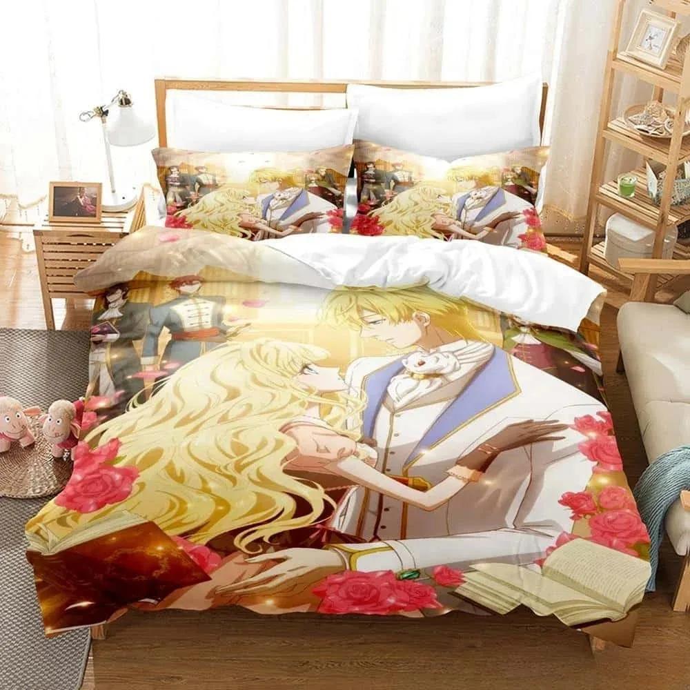3D Anime Bibliophile Princess Ganzjahres Bettwäscheset Einzelbett Twin Full Queen King Size Bettset Erwachsener Kind Schlafzimmer Bettbezug Sets