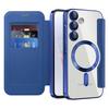 For Samsung Galaxy A35 5G Case Electroplating RFID Blocking Card Slots Magnetic Phone Cover