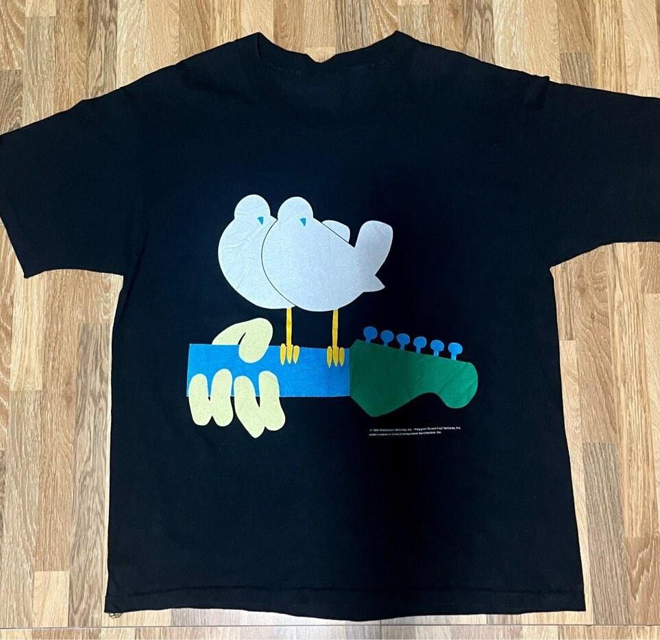 Vzácné tričko WOODSTOCK 1994 Hudební festival banda Černé S-234XL C055 Unisex Tričko