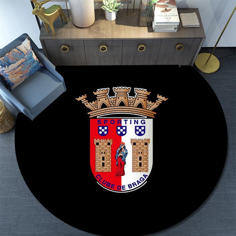 SC Braga Round Area Rug,Carpet Rug for Living Room Bedroom Sofa Playroom Decor,Non-slip Floor Mat