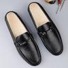 Plush Penny Loafers Men Casual Shoes Leather Dress Shoes Slip-on Sneaker Flats Winter Fur Moccasins Fleece-lined Driving Shoes