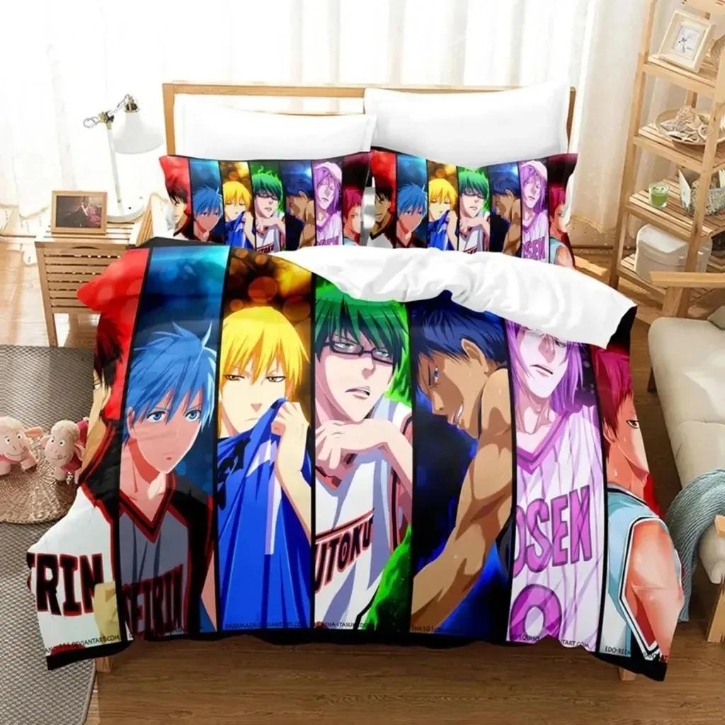 Anime Kuroko'S Basketball Bedding Set Boys Girls Twin Queen Size Duvet Cover Pillowcase Bed Kids Adulthome Textile