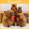 Cream Ice Watermelon Capybara Plush Toy With Transparent Backpack Animal Doll