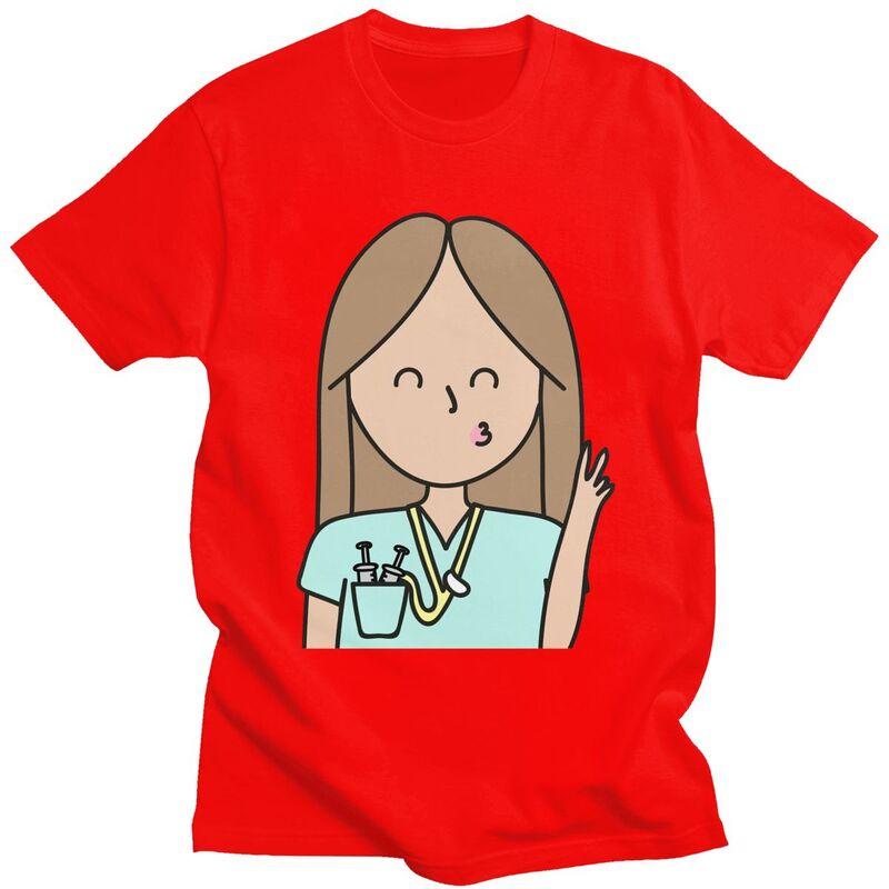 Custom Cool Enfermera En Apuros Doctor Nurse Medical T Shirt Men Short Sleeve Pure Cotton Tshirt Leisure Tees Streetwear Tshirt
