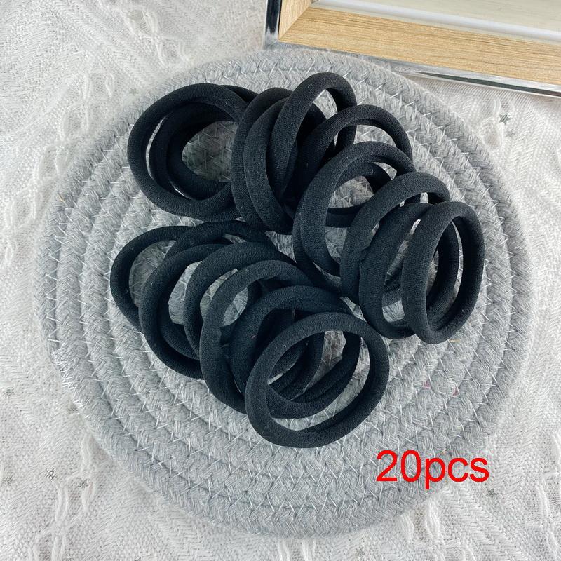 

20/50/100 шт./пакет Высокоэластичные Большие Резинки для Волос для Женщин 4 см Черная Резинка для Волос Веревка Жевательная Резинка Девушка Нейлоновые Скранчи Женские Аксессуары