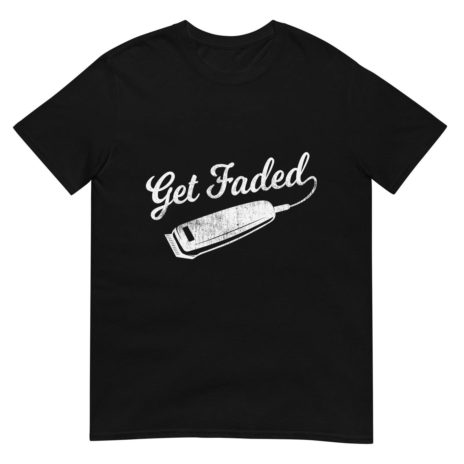 

Vintage Distressed Barber T-Shirt - Get Faded Script Tail Te T-Shirt XL