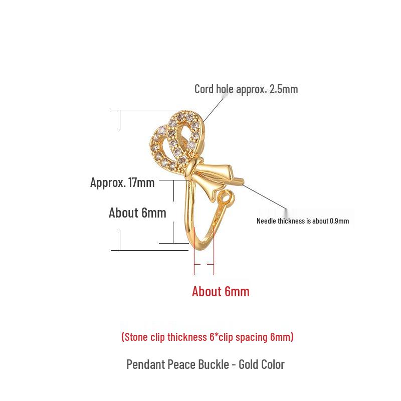 Lucky Bag Gourd Pendant Clip for DIY Amber Jade Silver Accessories