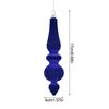 6pcs Flocked Velvet Christmas Gourd Pendant Shatterproof Plastic Christmas Cone Ball Set Reusable Xmas Tree Hanging Ornaments