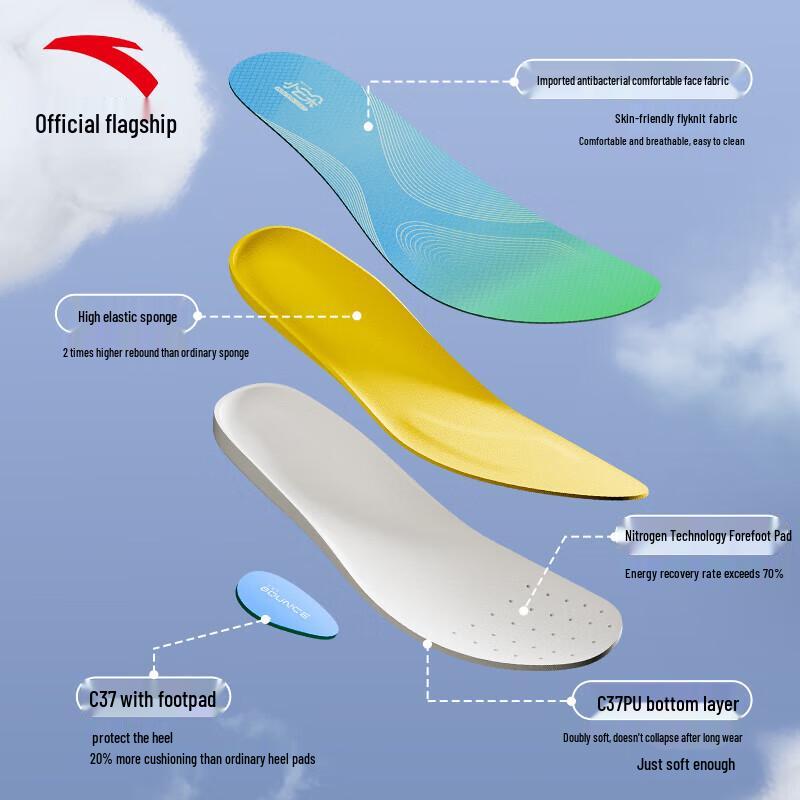 Anta C37+ "Little Cloud" Arch Support Sports Insole 1824551591