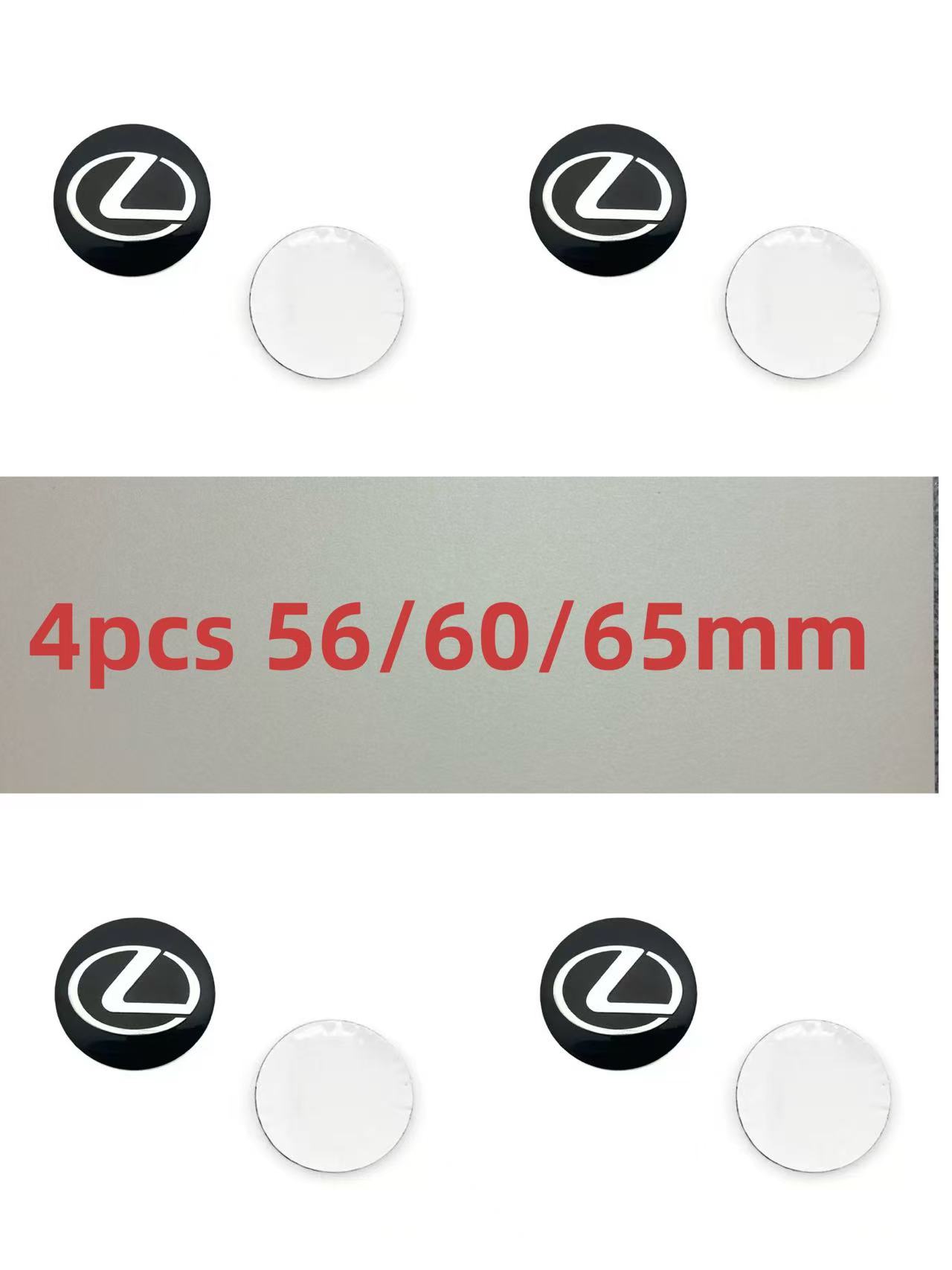 

4PCS 56/60/65mm Wheel Hub Center Cap Stickers for Lexus ES RX GX LS LX IS GS RC UX F IS350 ES300 RX300 CT200 65mm чорний
