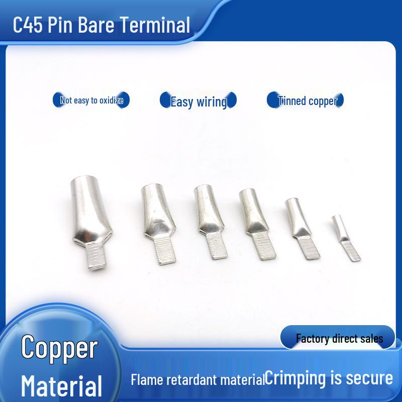 C45 Duckbill Nose Bare End Connection Pin Terminal