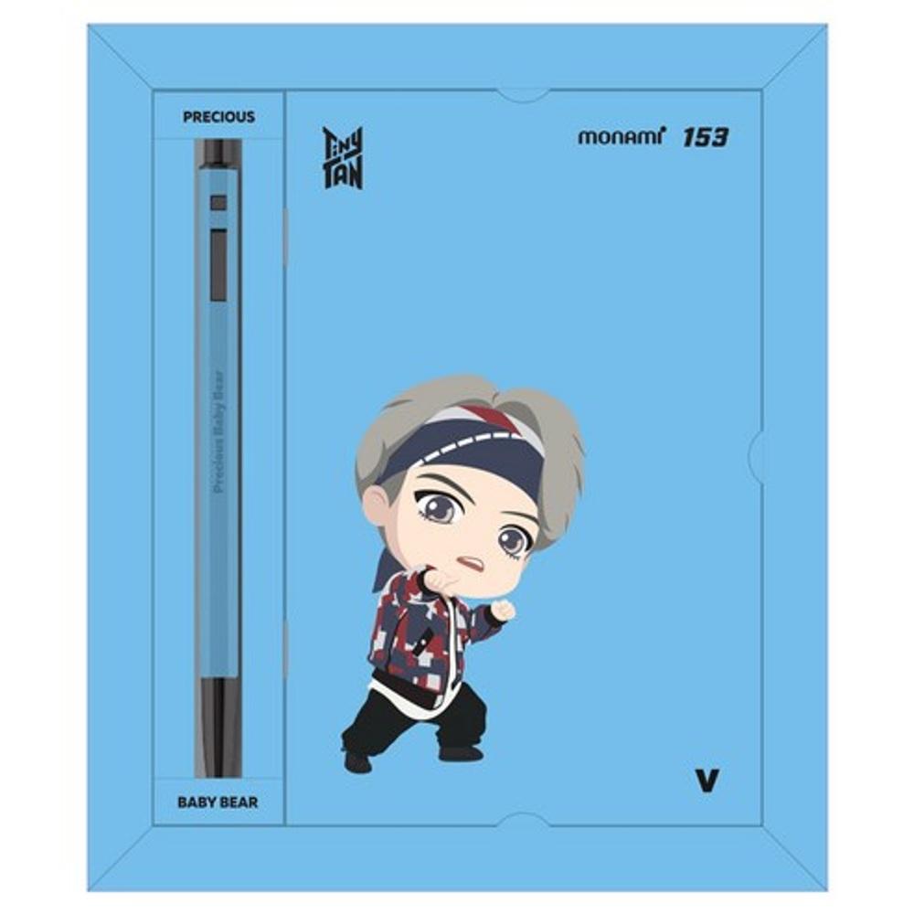 MONAMI TinyTAN BTS 153 ID 0.7mm Ballpoint Pen & 3 Notebooks Set