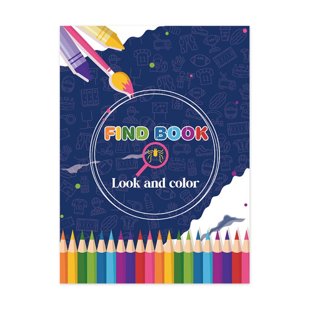 

Color Filling Look And Color Find Book Thick Paper Coloring Activity Book Student синий