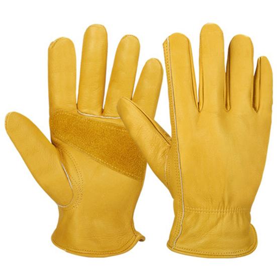 1 Pair Faux Leather Working Gloves Anti-slip Waterproof Thick Men Women Hand Protector Protection Housework Yardwork Outdoor Gardening Gloves