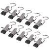 Set of 10pcs Durable Clips Bag Hanger Pants Hooks Stainless Steel Garment Clips for Travel and Home Clothing Storage