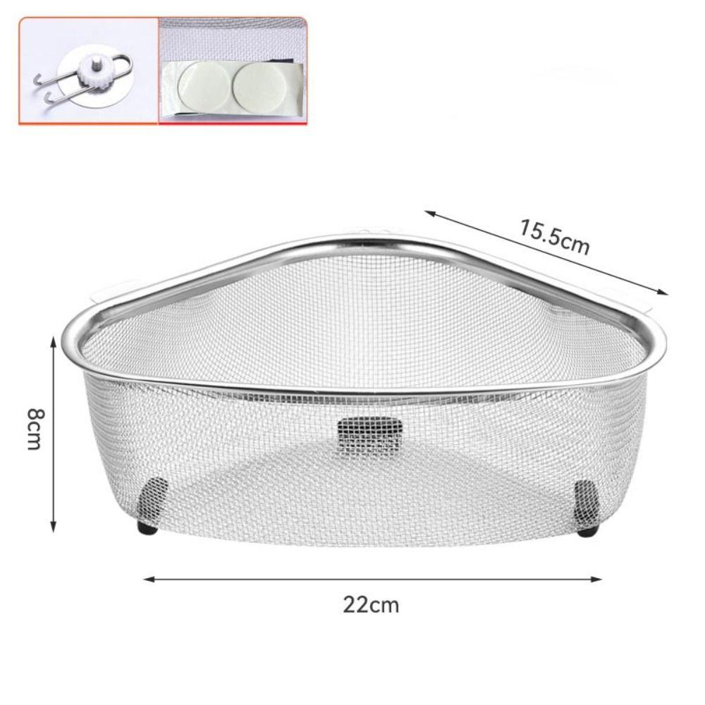 Household Kitchen Sink Drain Basket Stainless Steel Leftover Sink Strainer Sink Filter