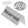 Table Top Sign Stainless Steel Double Sided Versatile Silver Tabletop Card Sign for Party Wedding Hotel Tabletop Card Sign