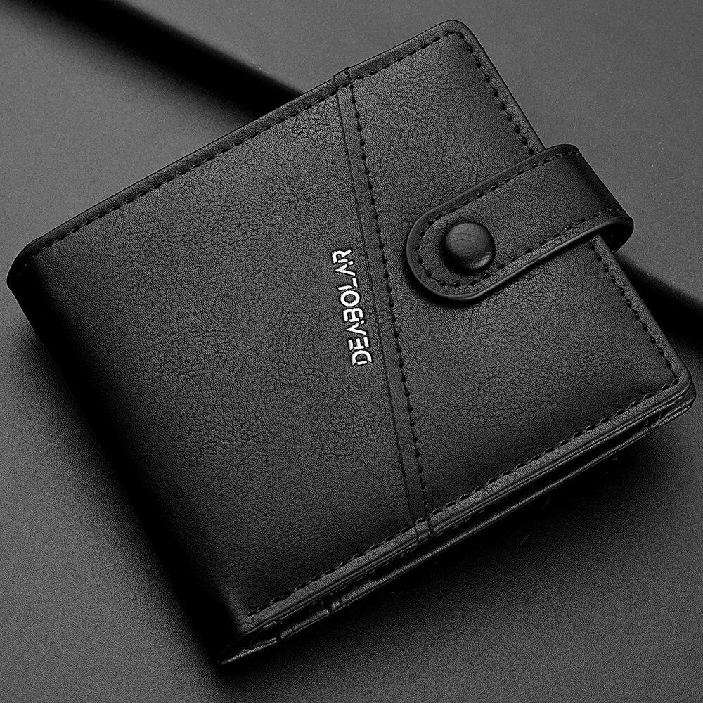Men s Wallet Business Card Holder Case Men s Short Wallet PU Leather Money Bag Men s Credit Card Wallet