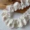 Finitura a Ruffle Larga 5 cm Fai da Te Bordo Gonna in Pizzo Stropicciato Ricamato con Cuori in Cotone Nastro Pieghettato Tessuto Pieghettato Accessori per Cucito