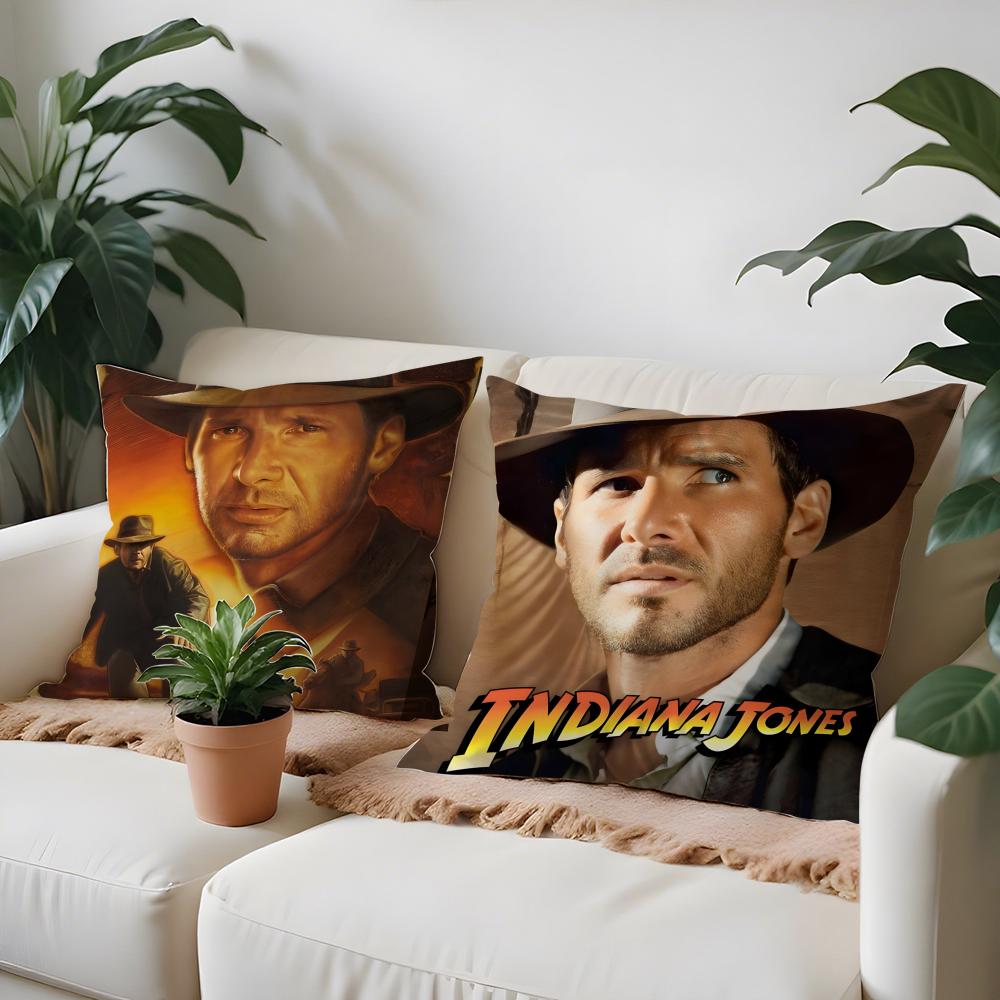 Movie I-Indiana Jones Pillow Case Living Room Sofa Decorative Cushion Cover Simple Household Light Luxury Printed Pillow