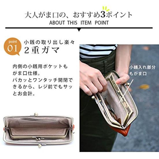 Wykonane w długim oryginalnym może również pasować a i szybko przekształca się w mini kopertówkę [Linori] Japonia, portmonetka, portfel, damski, skóra, skóra,