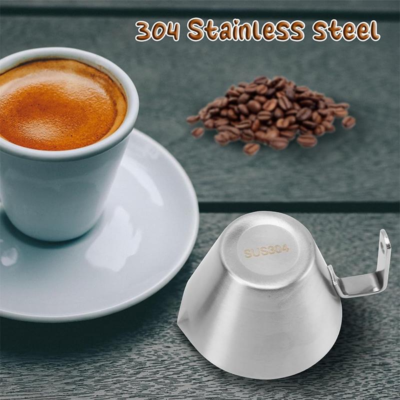 Coffee Extraction Cup Stainless Steel Measuring Cup with Scale Thickened Milk Jug with Handle Home Measurement Cafe Accessories