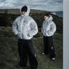 Unisex oversized péřová bunda s kapucí z bavlny Zimní teplý tlustý kabát Mladistvé každodenní nošení