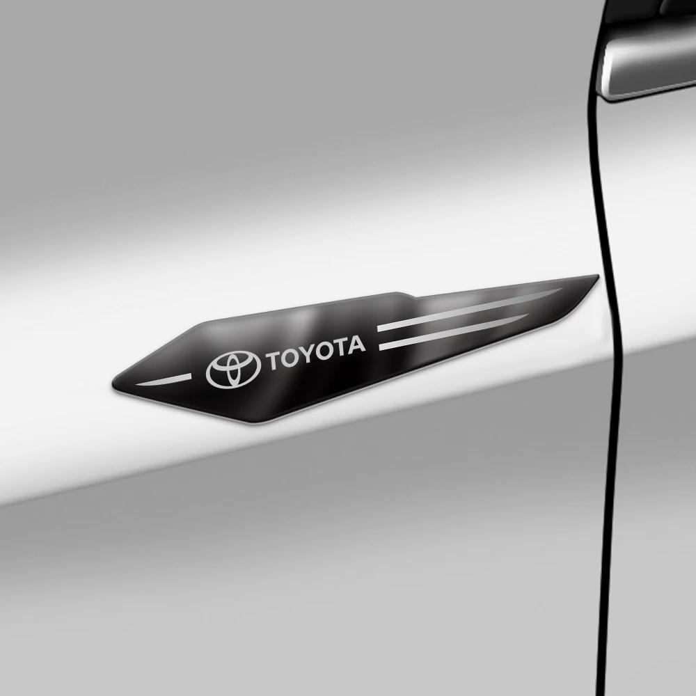 3D Kovové Auto Dveře Karoserie Blatník Dekorace Znak Samolepky pro Toyota Chr Corolla Camry Rav4 Yaris Hilux Prius Avensi Verso