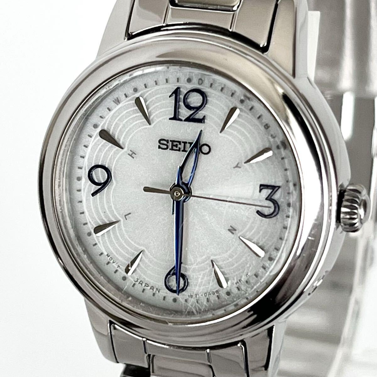 Used [In operation] Polished Seiko SEIKO women s watch radio solar, good condition, white dial s2353