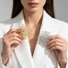 Exaggerated Snowflake Brooch Pin - Stylish Accessory for Women's Daily Wear