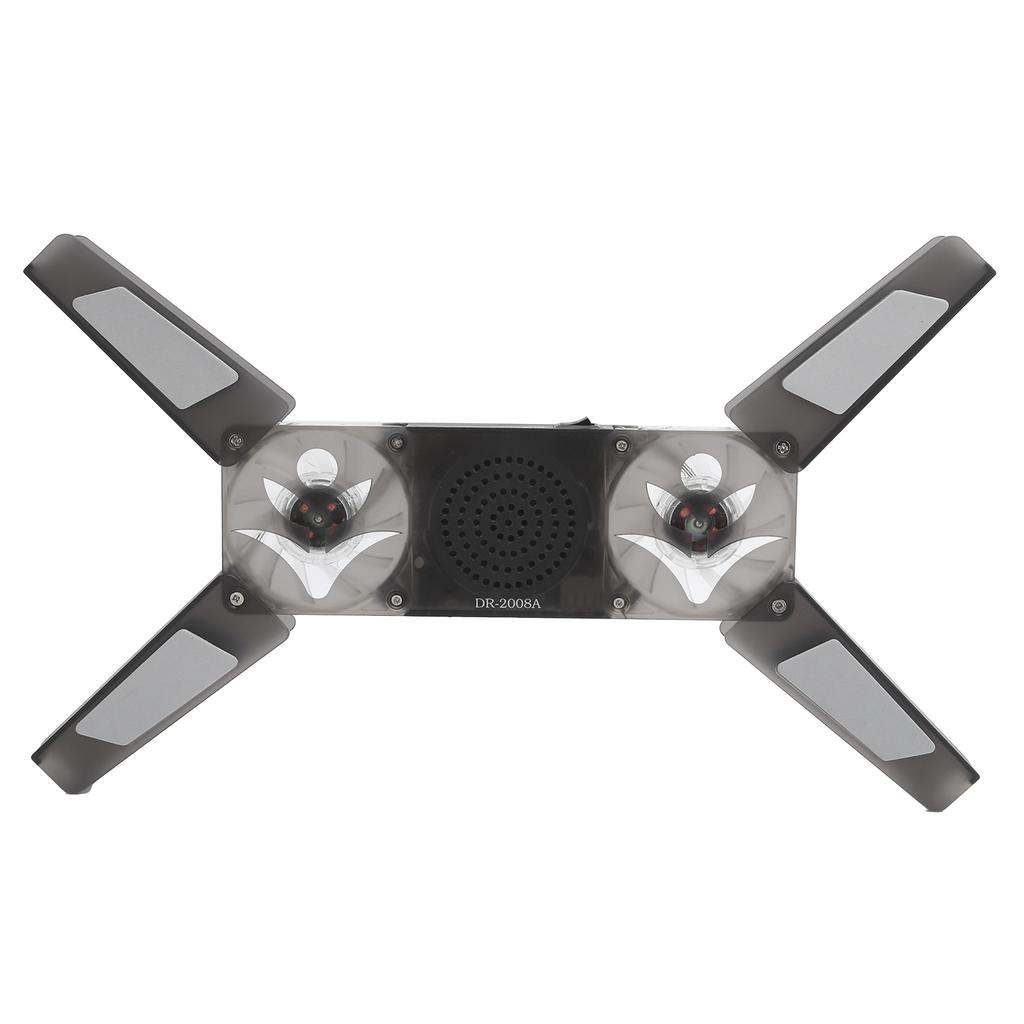 Laptop Cooling Pad 2 Transparent Fan Foldable LED Blue Light with Speaker Stand DR‑2008A
