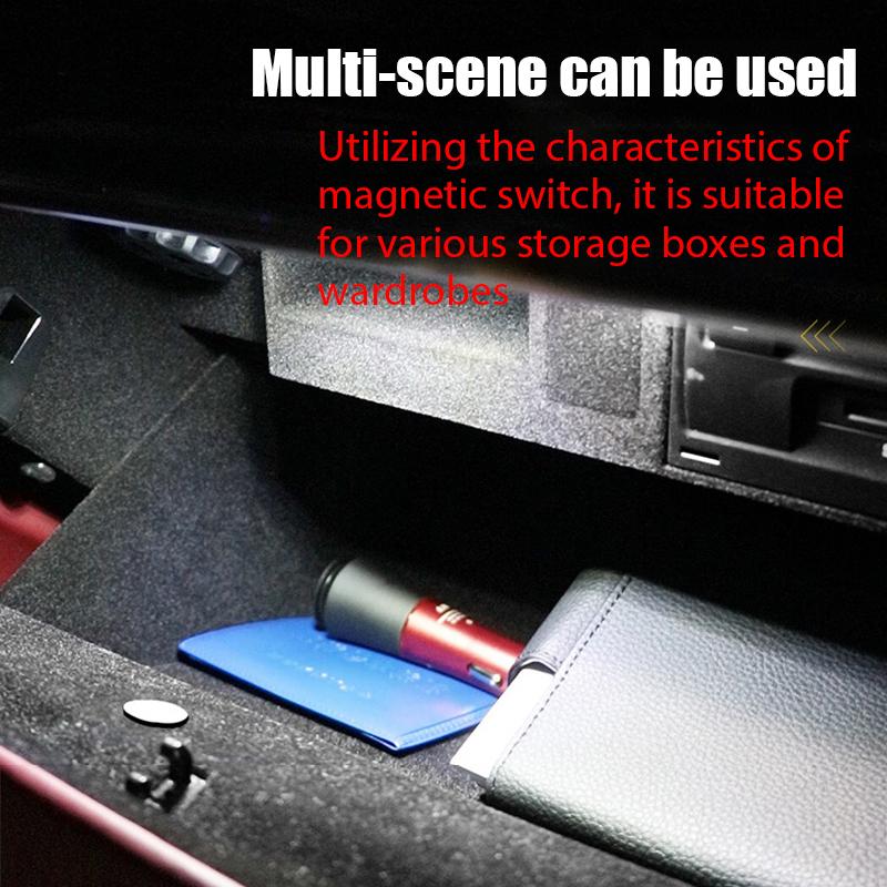 Car Led Welcome Light Magnetic Control USB Charging Auto Open Door Safe Anti-collision Signal Lamp