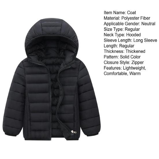 Dětský zimní kabát s kapucí, prošívaná bunda, větruodolný zip, sportovní kabát, lehký, teplý, dětské módní svrchní oblečení do školy, na venkovní aktivity