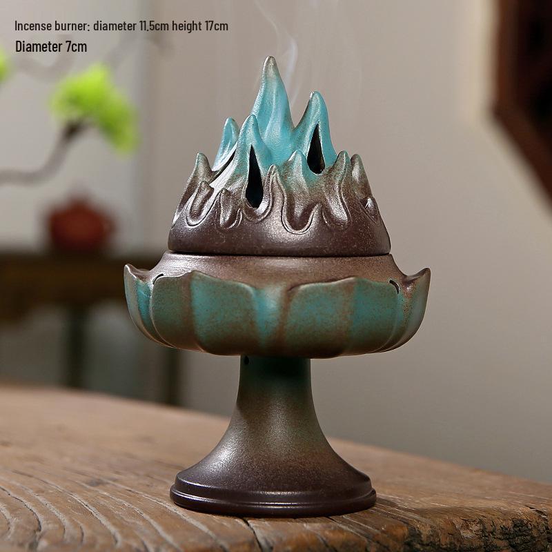 

Бошанская керамическая курильница: Комнатная горелка для агарового дерева и сандала в виде спирали для чайной церемонии и домашнего декора