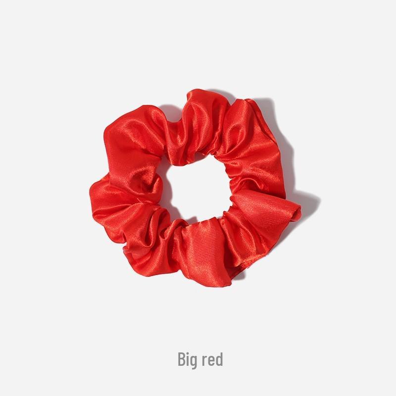 European-American Satin Pleated Hair Tie - French Minimalist Design