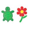 Turtle And Flower Badge Set