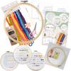 Embroidery Kit for Beginners: 30 Basic Embroidery Designs, Embroidery Hoop, Embroidery Thread, Starter Set (Lessons 1, 2, 3)