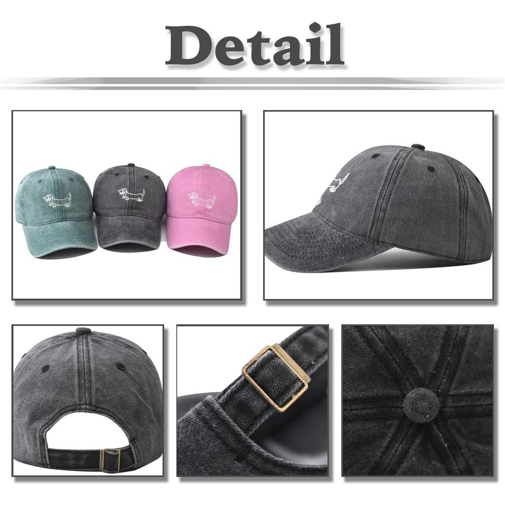 Sun CZA412 [White Fang] Hut, Kappe, Bestickt, Tier, Schutz, Sport, Stilvoll, Niedlich, Damen, Herren, (blau)