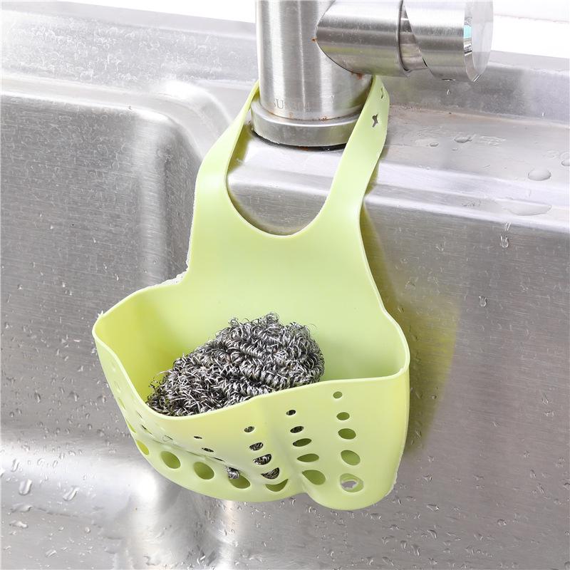 Faucet Hanging Basket Sink Organizer for Sponge, Drain Basket, and Veggie Washer