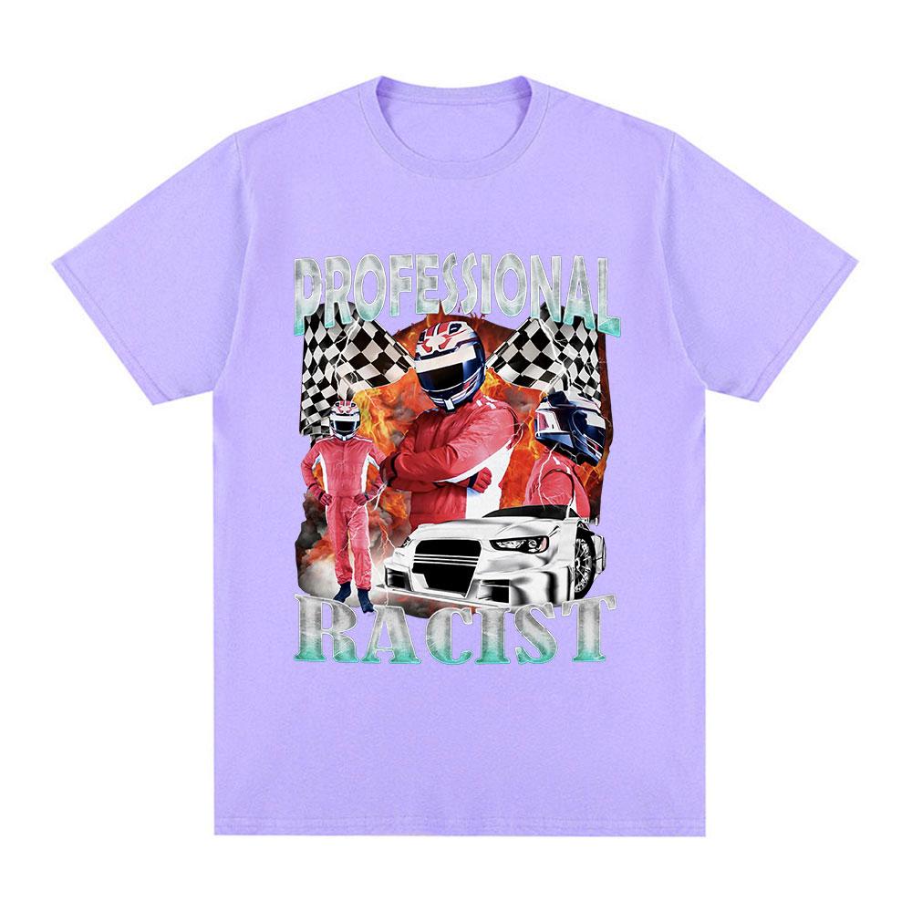 Professional Racer Graphic T-Shirt Funny Racing Meme Men's Fashion Vintage Short Sleeves T-shirts 100% Cotton Oversized T Shirts