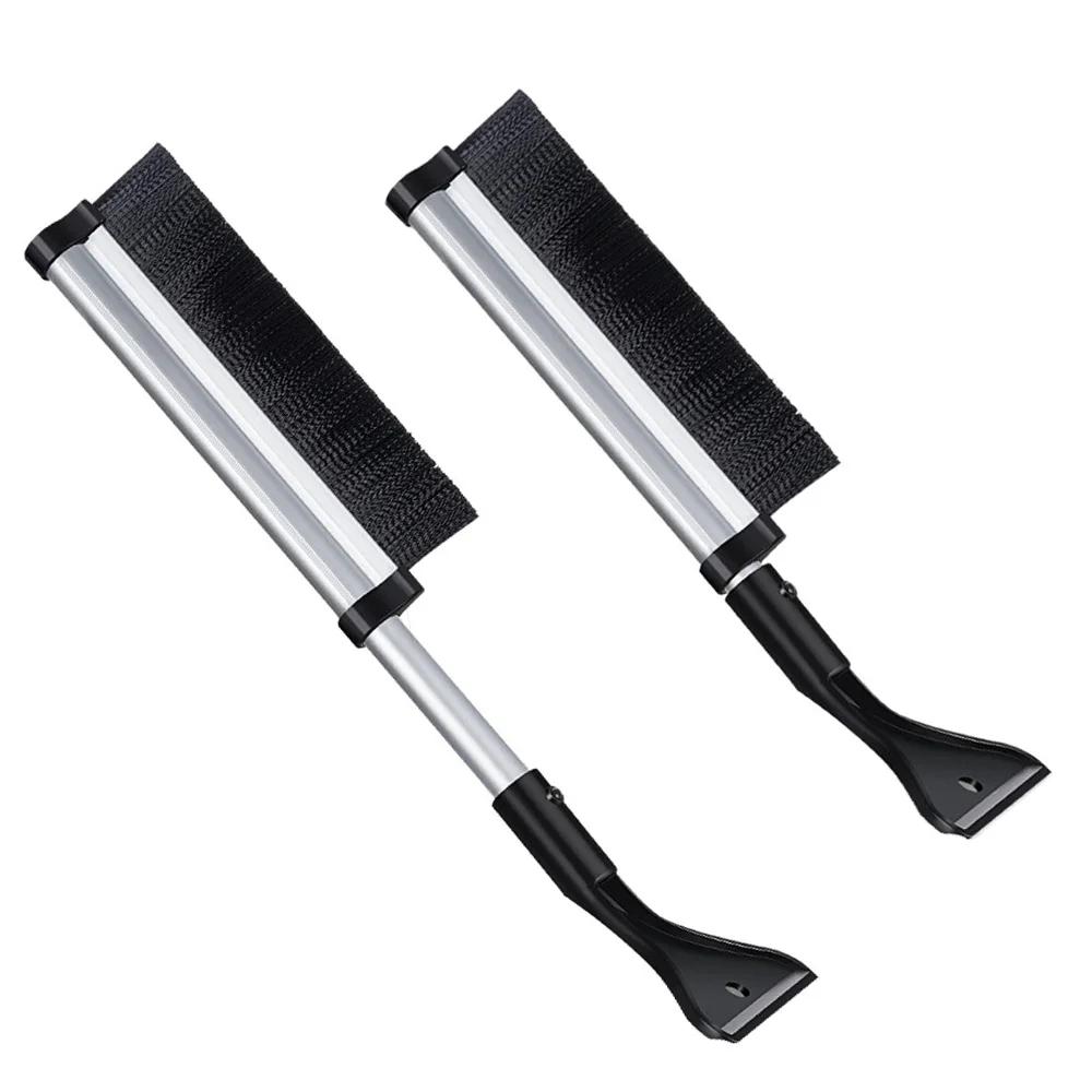 Extendable Car Windshield Ice Scraper & Snow Brush for Winter Auto Glass Cleaning
