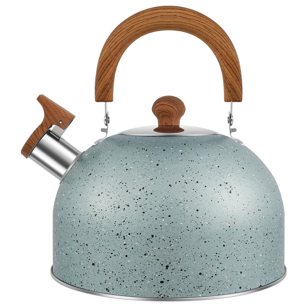 2.6QT Tea Kettle Stainless Steel Whistling Tea Kettle Flat-bottomed Boiling Water Kettles Stovetop Water Boiler for Home Kitchen