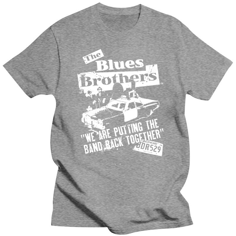 Herren Markenmode Baumwoll-T-Shirt Sommer T-Shirts Für Herren Offiziell The Blues Brothers Die Band wieder zusammenbringen T-Shirts